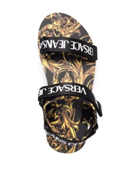 Versace Jeans Couture  baroque logo printed sandals - Image 4