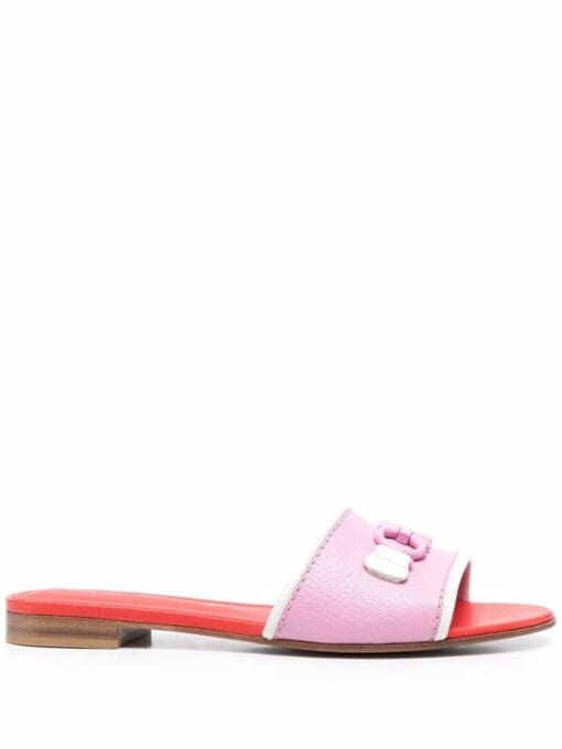 Ferragamo  Gancini colour-block slides