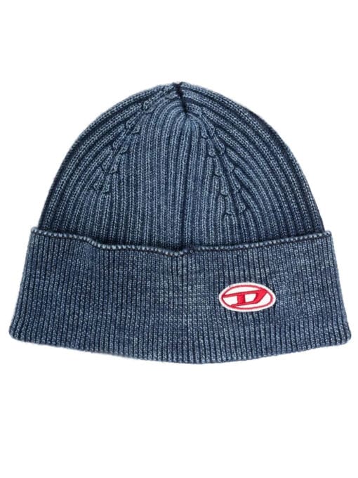 Diesel  ribbed-knit logo-patch beanie