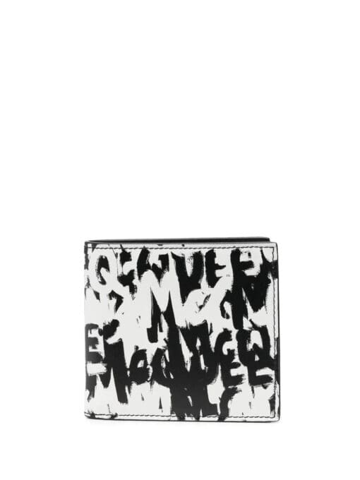 Alexander McQueen  graffiti logo-print wallet