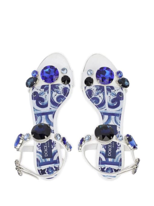 Dolce & Gabbana  embellished geometric-heel 60mm sandals - Image 4