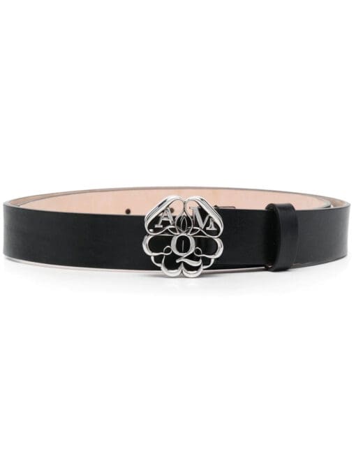 Alexander McQueen  logo embellished buckle belt