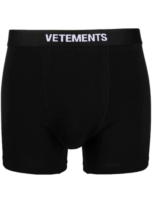 VETEMENTS  logo-waistband boxer pants