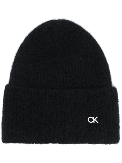 Calvin Klein  logo-print knitted beanie