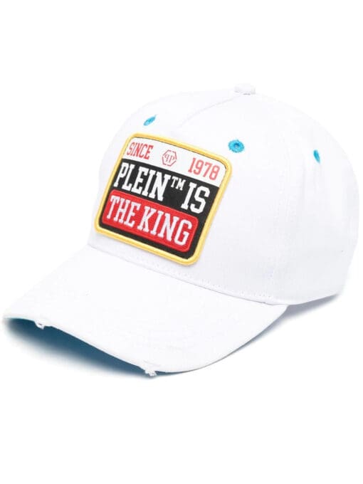 Philipp Plein  logo-patch distressed cap