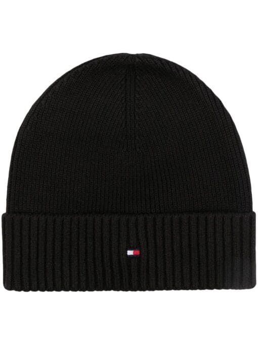 Tommy Hilfiger  embroidered-logo ribbed beanie