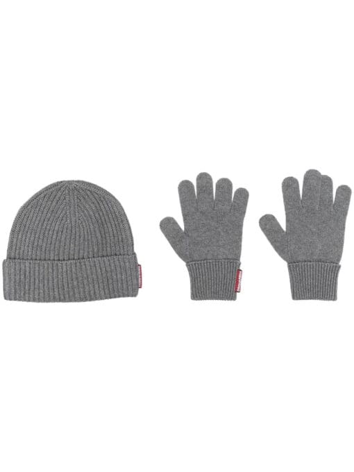 Dsquared2  knitted glove and hat set