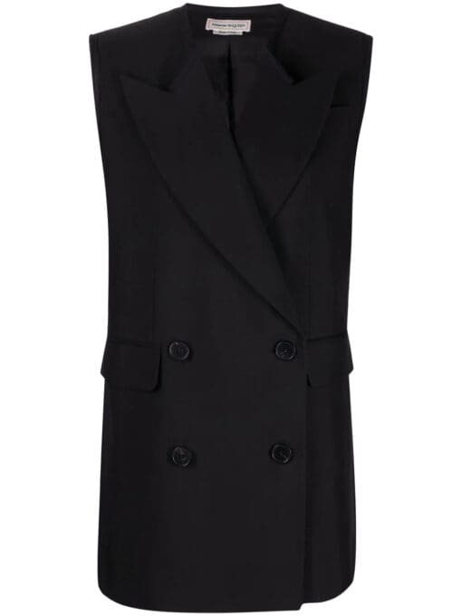 Alexander McQueen  peak lapels double-breasted vest