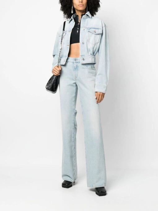 Off-White  cropped denim jacket - Image 2