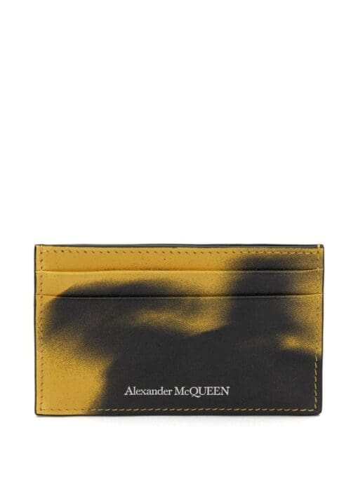 Alexander McQueen  graffiti-print leather cardholder