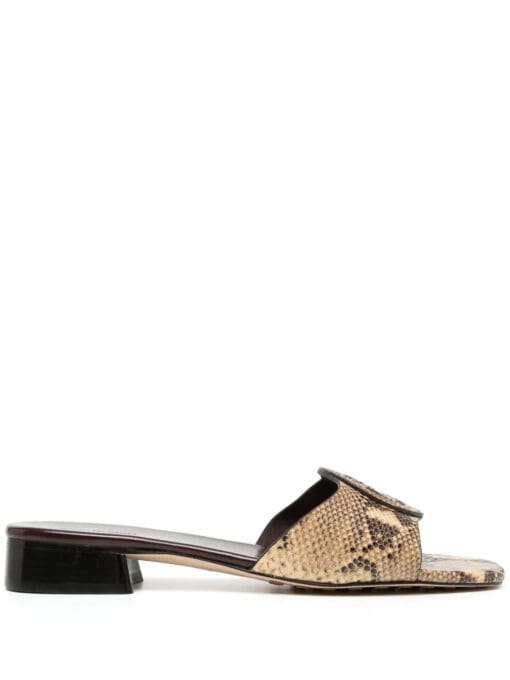 Tory Burch  logo-embellished python-effect sandals