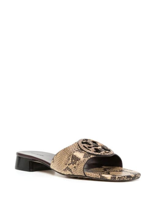 Tory Burch  logo-embellished python-effect sandals - Image 2