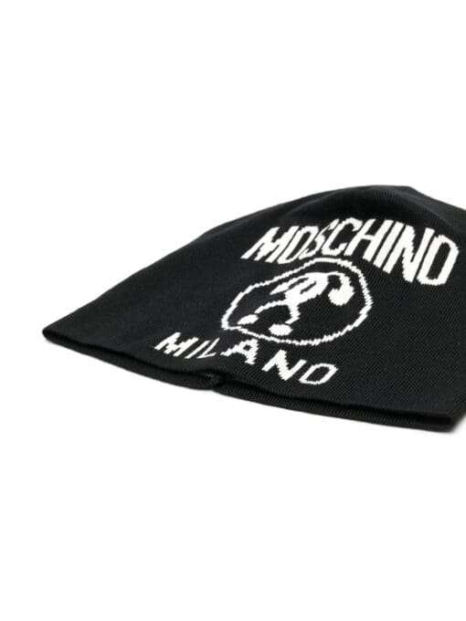 Moschino  intarsia-knit logo beanie - Image 2