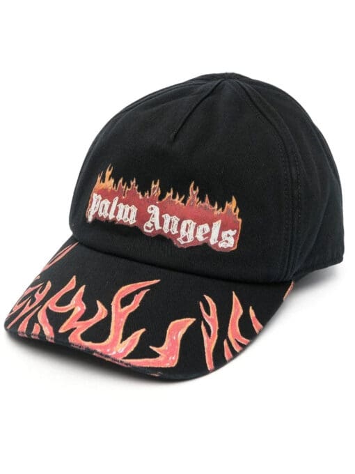 Palm Angels  Flames logo-print baseball cap