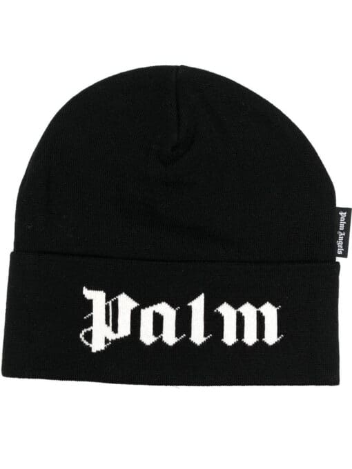 Palm Angels  intarsia-knit logo beanie