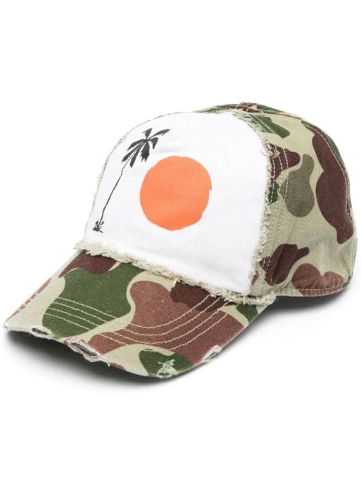 Palm Angels  Sunset-print camouflage cap