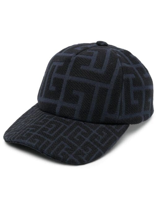 Balmain  monogram-jacquard baseball cap