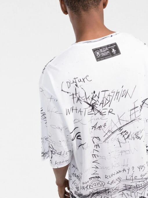 Balmain  graffiti-print cotton T-shirt - Image 3