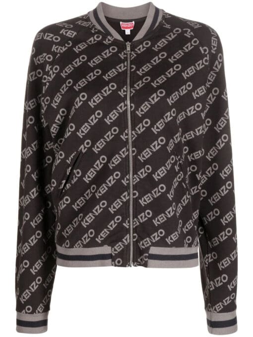 Kenzo  logo-print zip-up sweatshirt