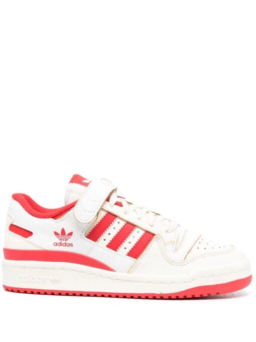 adidas  side-stripe leather sneakers