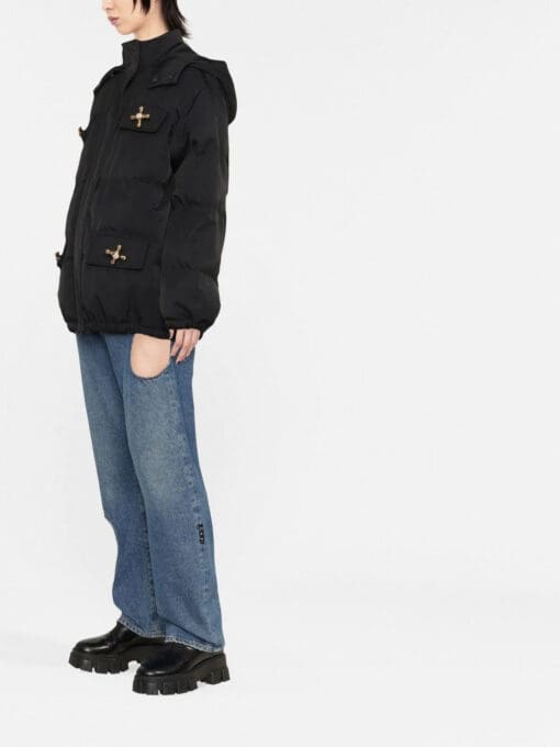 Moschino  tap-plaque puffer jacket - Image 3