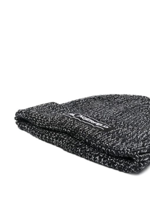 Karl Lagerfeld  K/Essential logo-patch beanie - Image 2