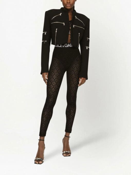 Dolce & Gabbana  zip-detail cropped jacket - Image 3