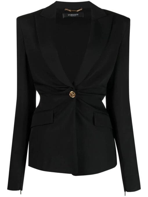 Versace  single-breasted silk-blend blazer