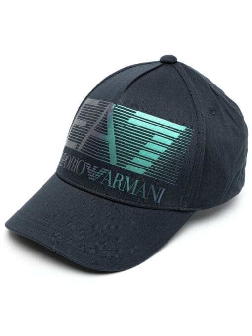 Ea7 Emporio Armani  iridescent logo-print cap