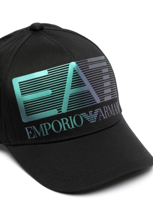 Ea7 Emporio Armani  iridescent logo-print cap - Image 2