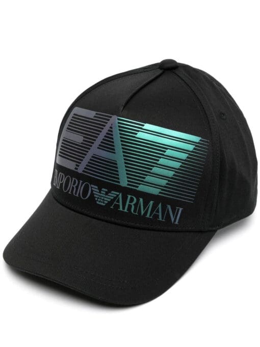 Ea7 Emporio Armani  iridescent logo-print cap