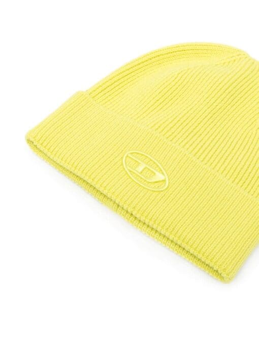 Diesel  embroidered-logo ribbed beanie - Image 2