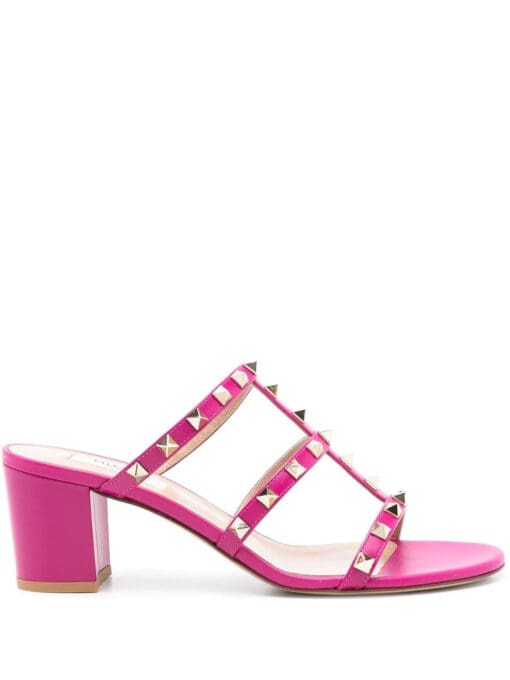 Valentino Garavani  65mm rockstud slider sandals