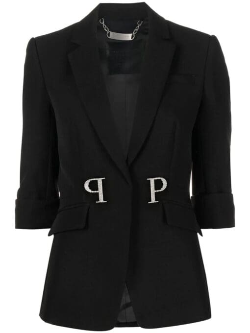 Philipp Plein  logo-plaque single-breasted blazer