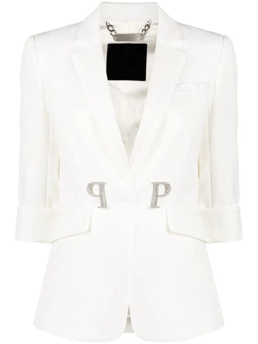 Philipp Plein  logo-plaque single-breasted blazer