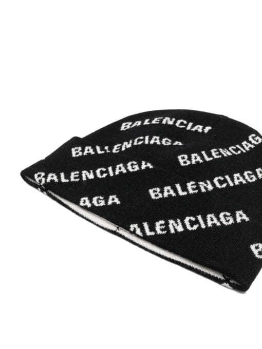 Balenciaga  logo-print knitted beanie - Image 2