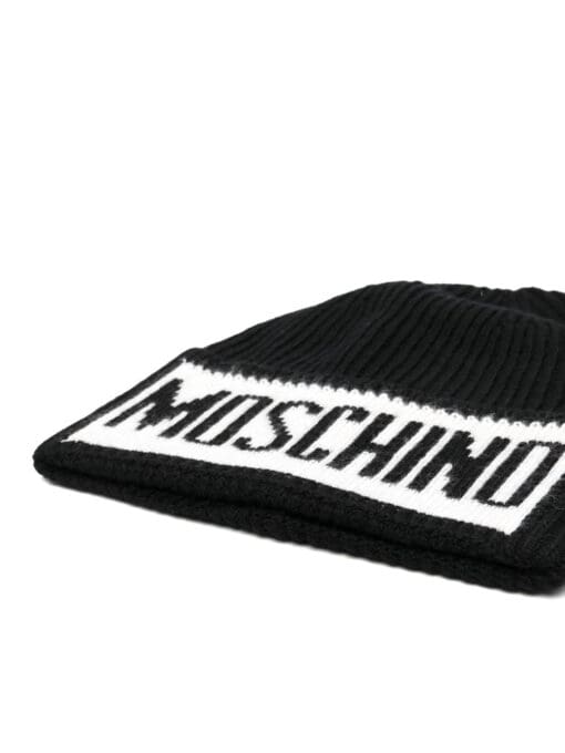 Moschino  intarsia-logo knit beanie - Image 2