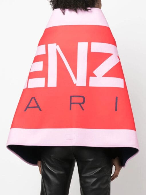 Kenzo  logo-print cape - Image 4