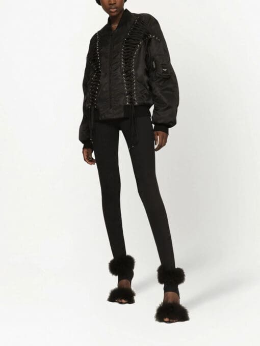 Dolce & Gabbana  lace-up detailed bomber jacket - Image 2