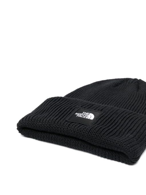 The North Face  logo-patch knitted beanie - Image 2