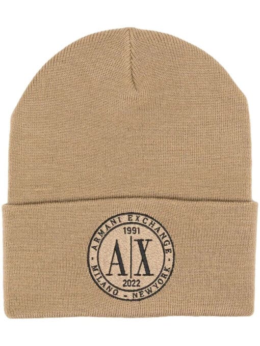 Armani Exchange  logo-embroidered beanie