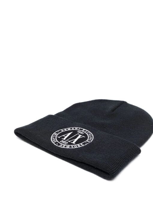 Armani Exchange  embroidered-logo knit beanie - Image 2