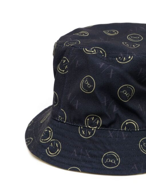 Armani Exchange  smiley-print bucket hat - Image 2