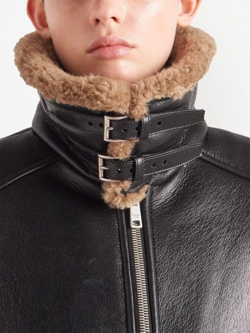 Prada  oversized shearling jacket - Image 4