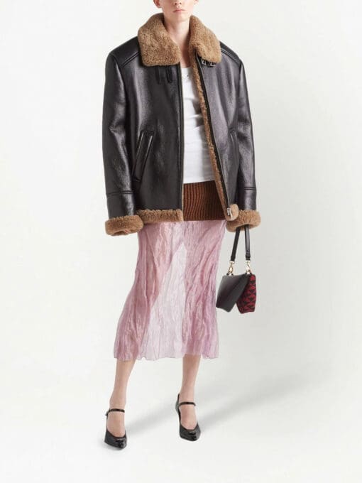 Prada  oversized shearling jacket - Image 2