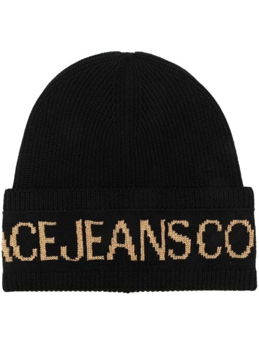 Versace Jeans Couture  intarsia-knit wool-blend beanie