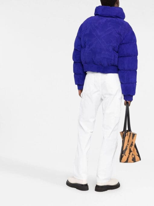 Off-White  cropped suede puffer jacket - Image 4