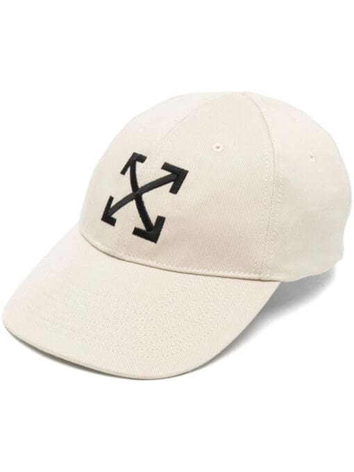 Off-White  Arrows-embroidered cotton cap