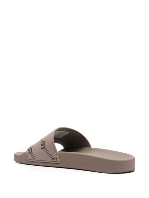 Balenciaga  monogram-print Pool slides - Image 3