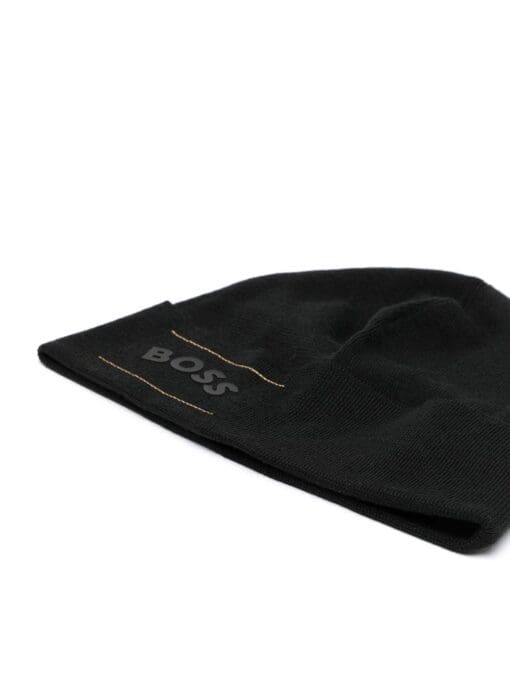 BOSS  logo-print knit hat - Image 2